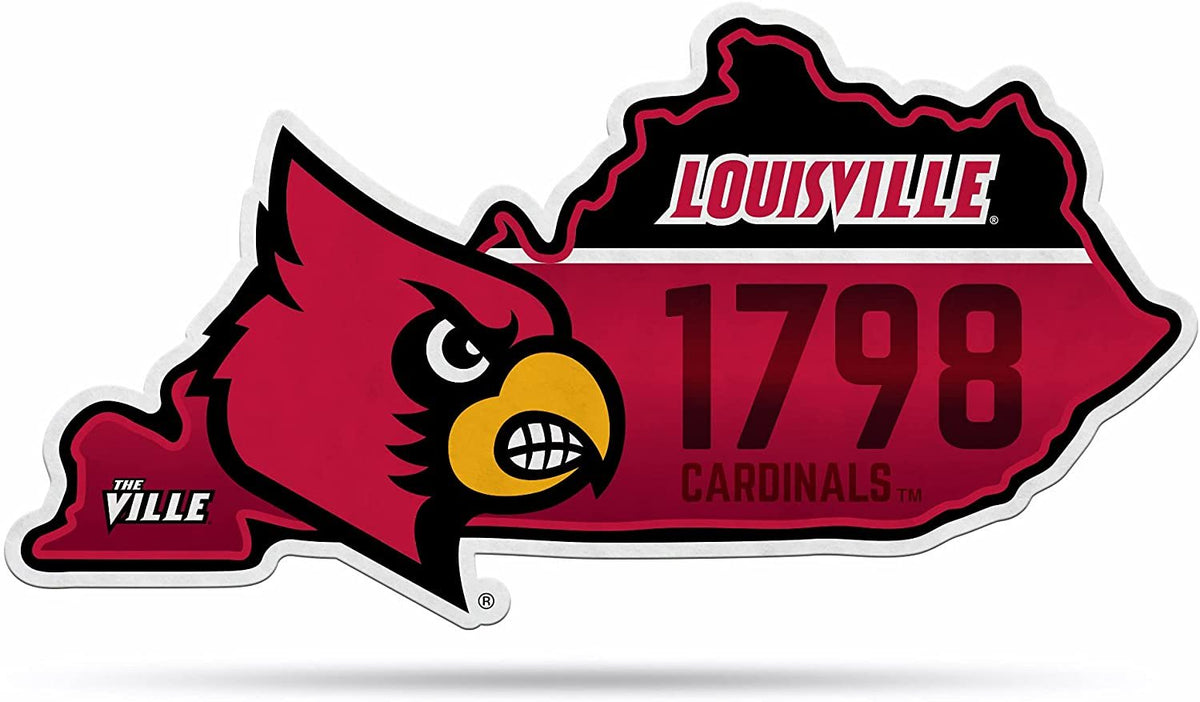 Louisville Cardinals Pennant State Shape 18 Inch Soft Felt University of