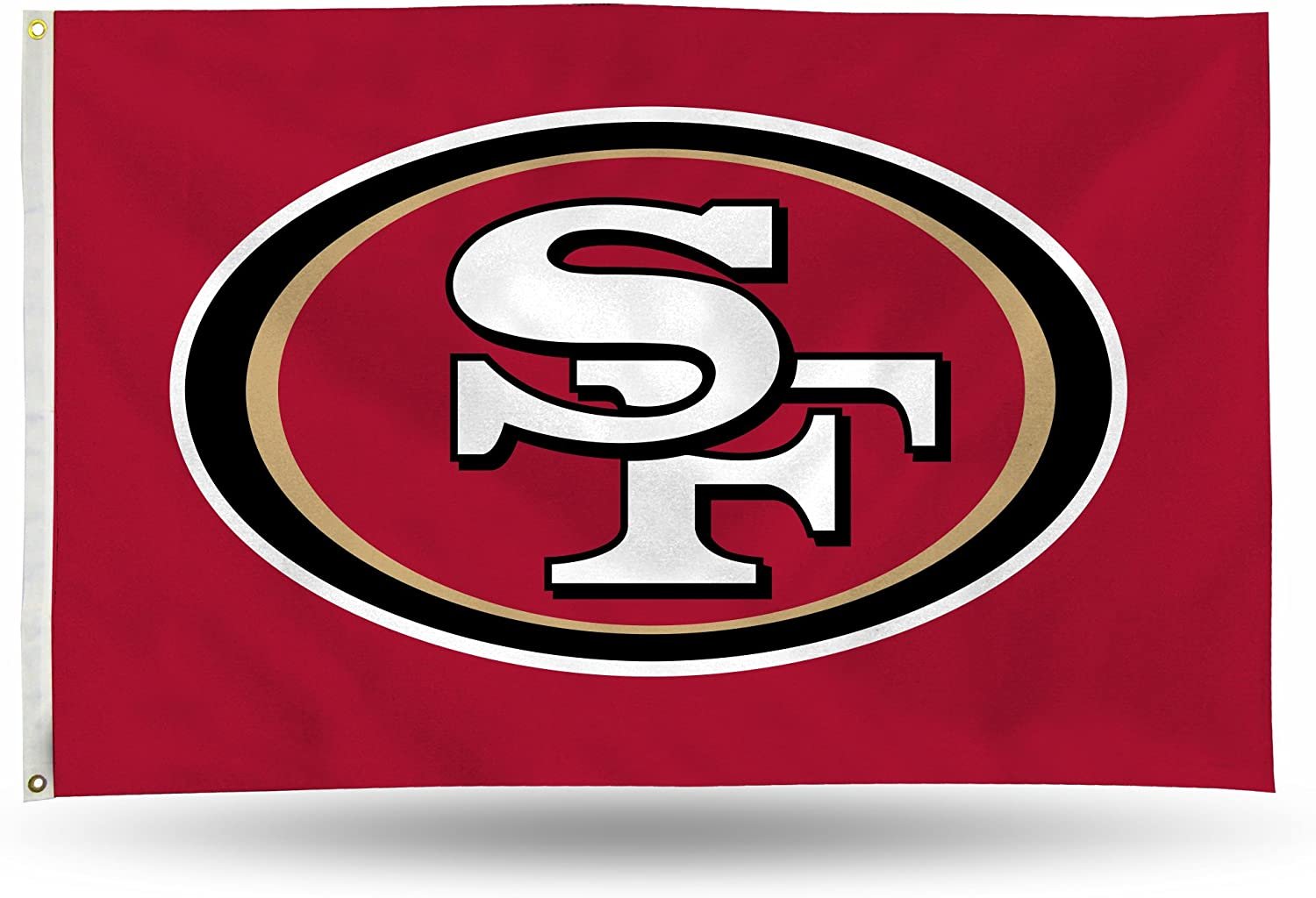 San Francisco 49ers Premium 3x5 Feet Flag Banner, Logo Design, Metal Grommets, Outdoor Use, Single Sided 1