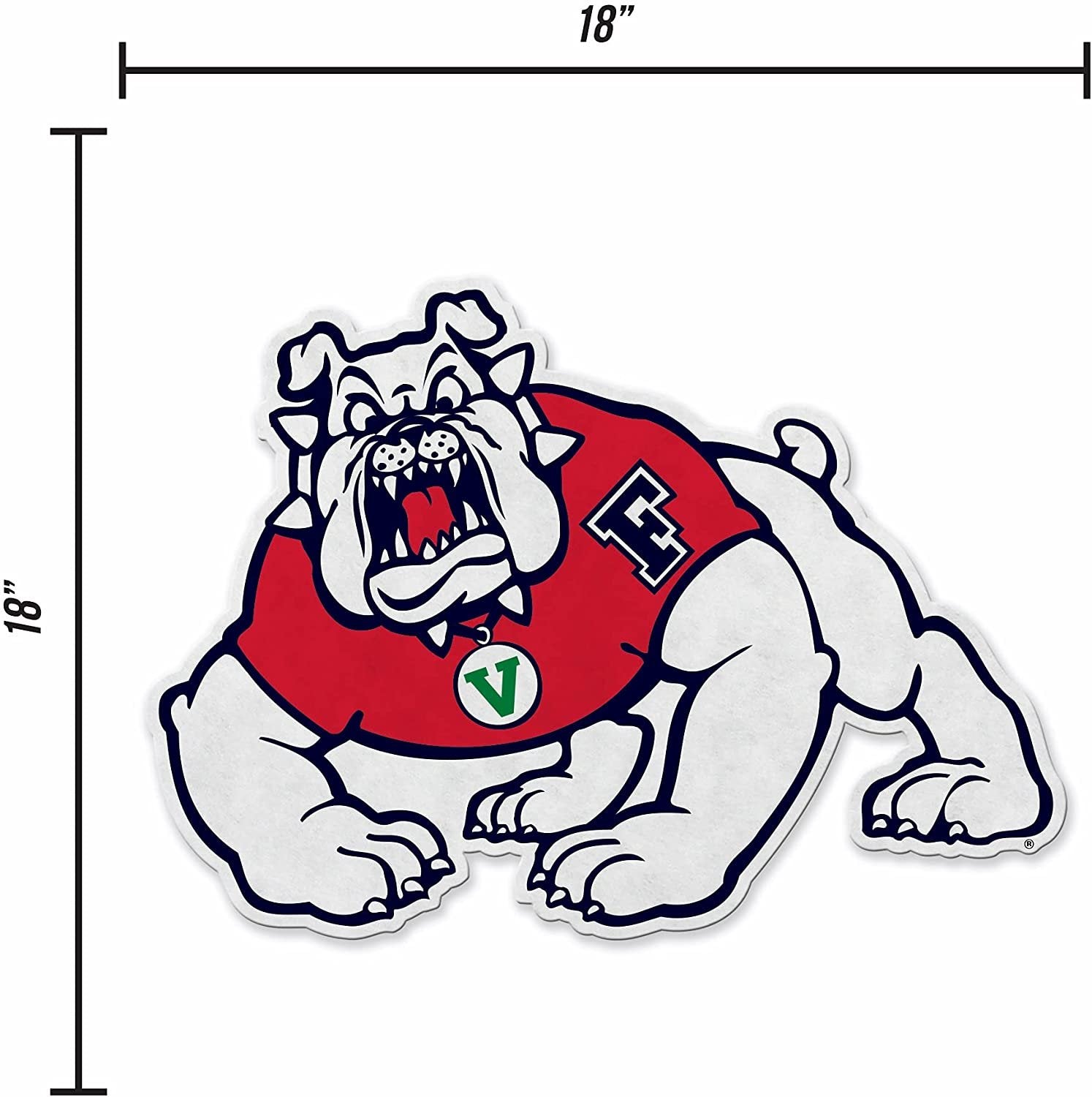 Fresno State Bulldogs Soft Felt Pennant, Primary Design, Shape Cut, 18 Inch, Easy To Hang 4