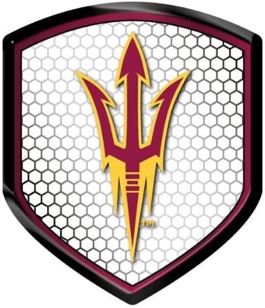 Arizona State University Sun Devils High Intensity Reflector, Shield Shape, Raised Decal Sticker, 2.5x3.5 Inch, Home or Auto, Full Adhesive Backing 1