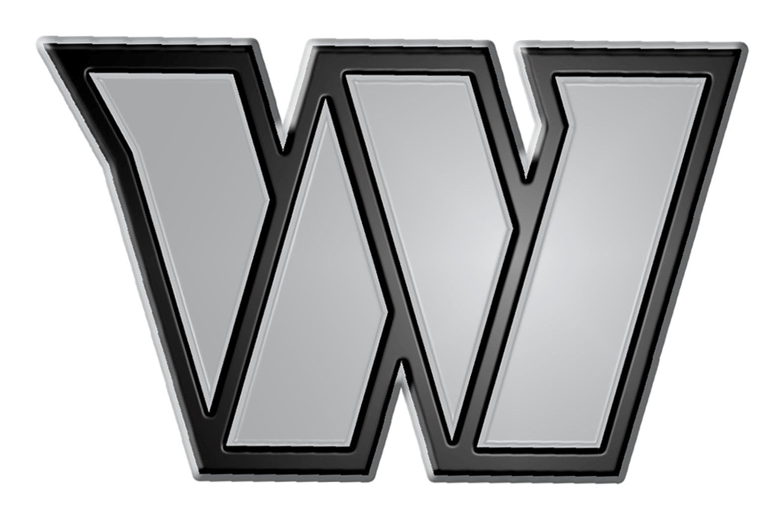 Washington Commanders Solid Metal Raised Auto Emblem Die Cut Decal Adhesive Backing 1