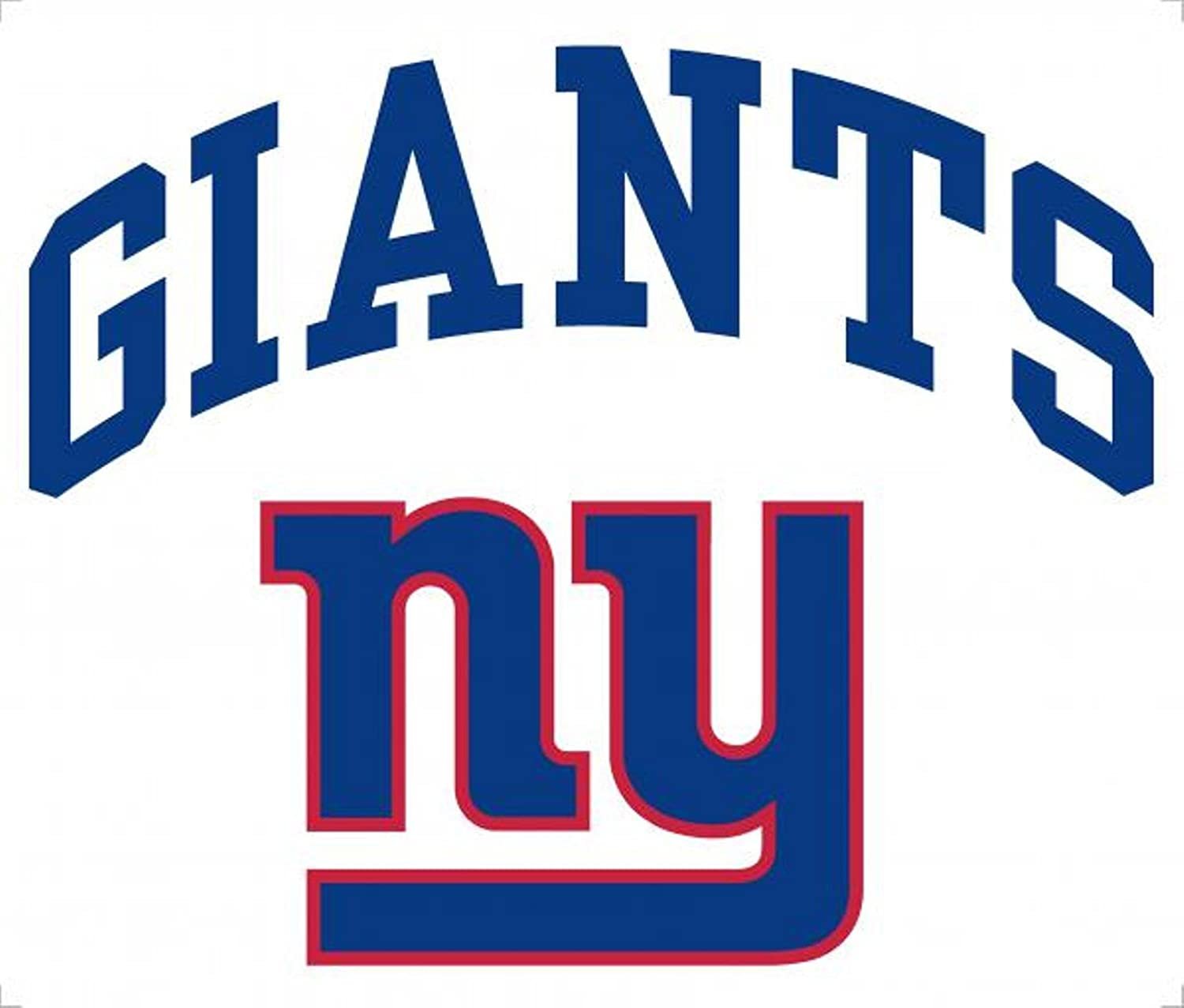 New York Giants 8 Inch Sticker Decal, Arched Design, Flat Vinyl, Full Adhesive Backing 1