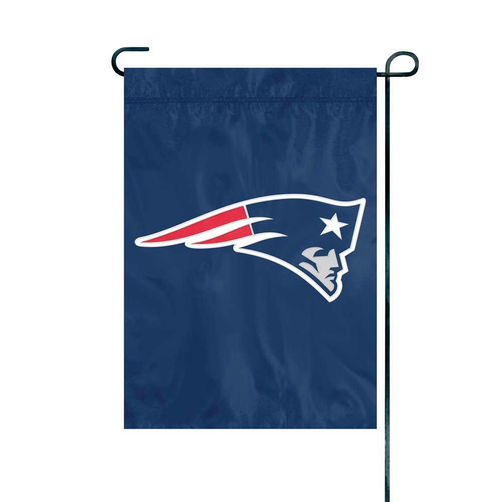 New England Patriots Premium Garden Flag Banner, 12.5x18 Inch, Embroidered Applique, Nylon