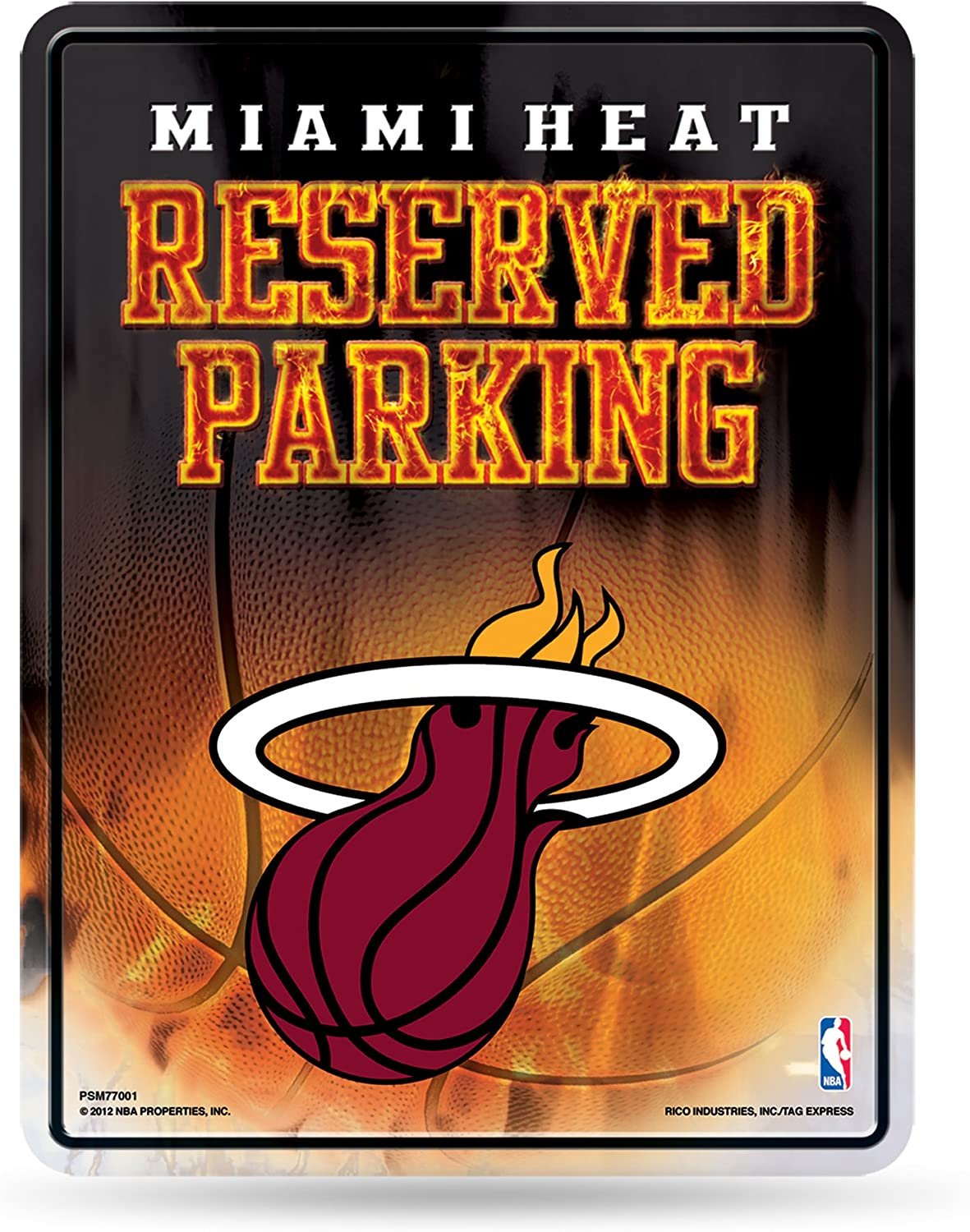 Miami Heat Metal Parking Sign 1