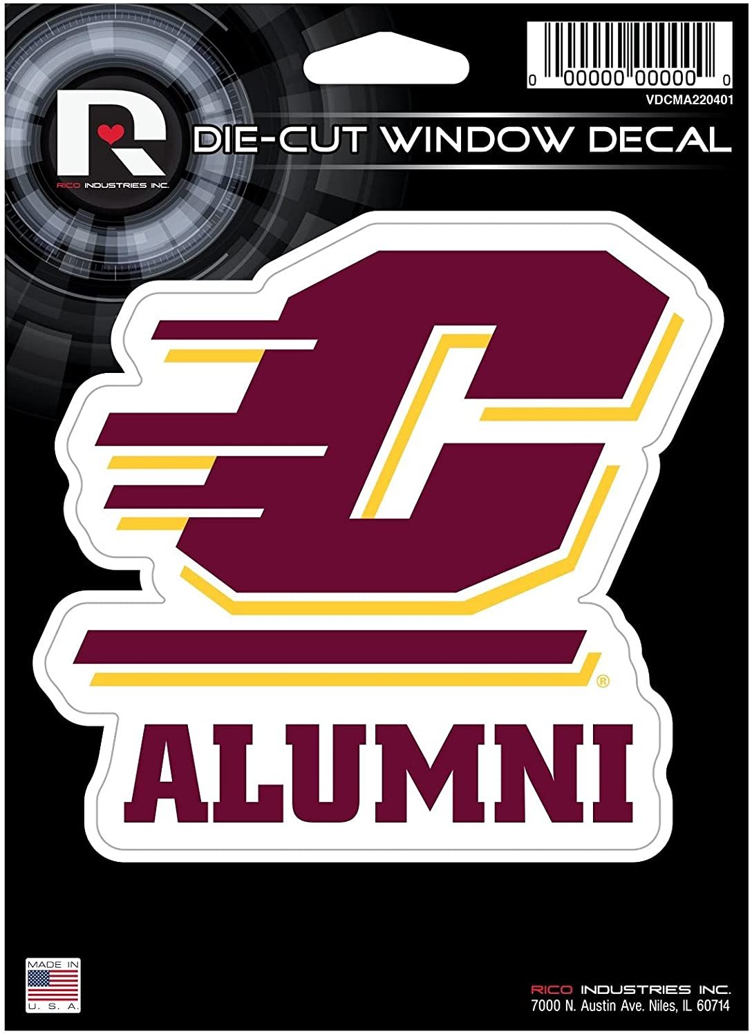 Central Michigan Chippewas Alumni 5" Decal Sticker Flat Vinyl Die Cut Auto Home Emblem University of