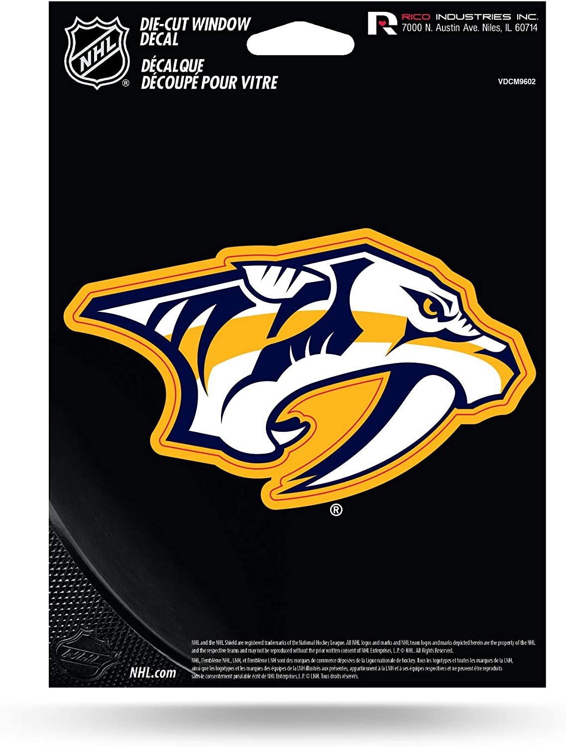 Nashville Predators 5 Inch Decal Sticker Die Cut Flat Vinyl Adhesive Backing