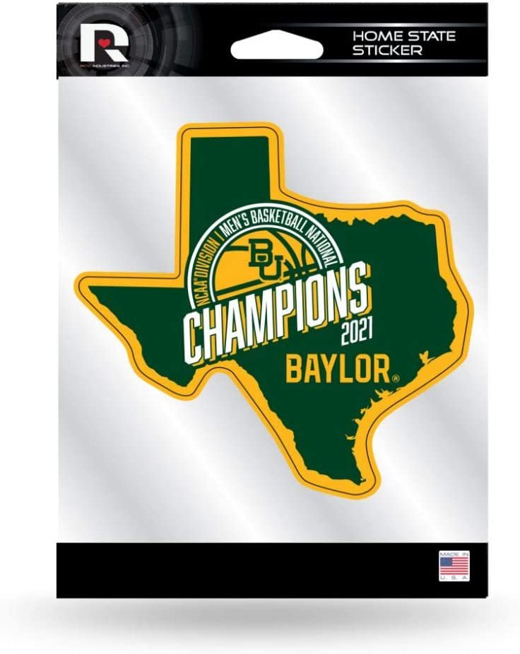 Baylor University Bears 2021 Champions 5 Inch Sticker Decal, Home State Design, Flat Vinyl, Full Adhesive Backing 1