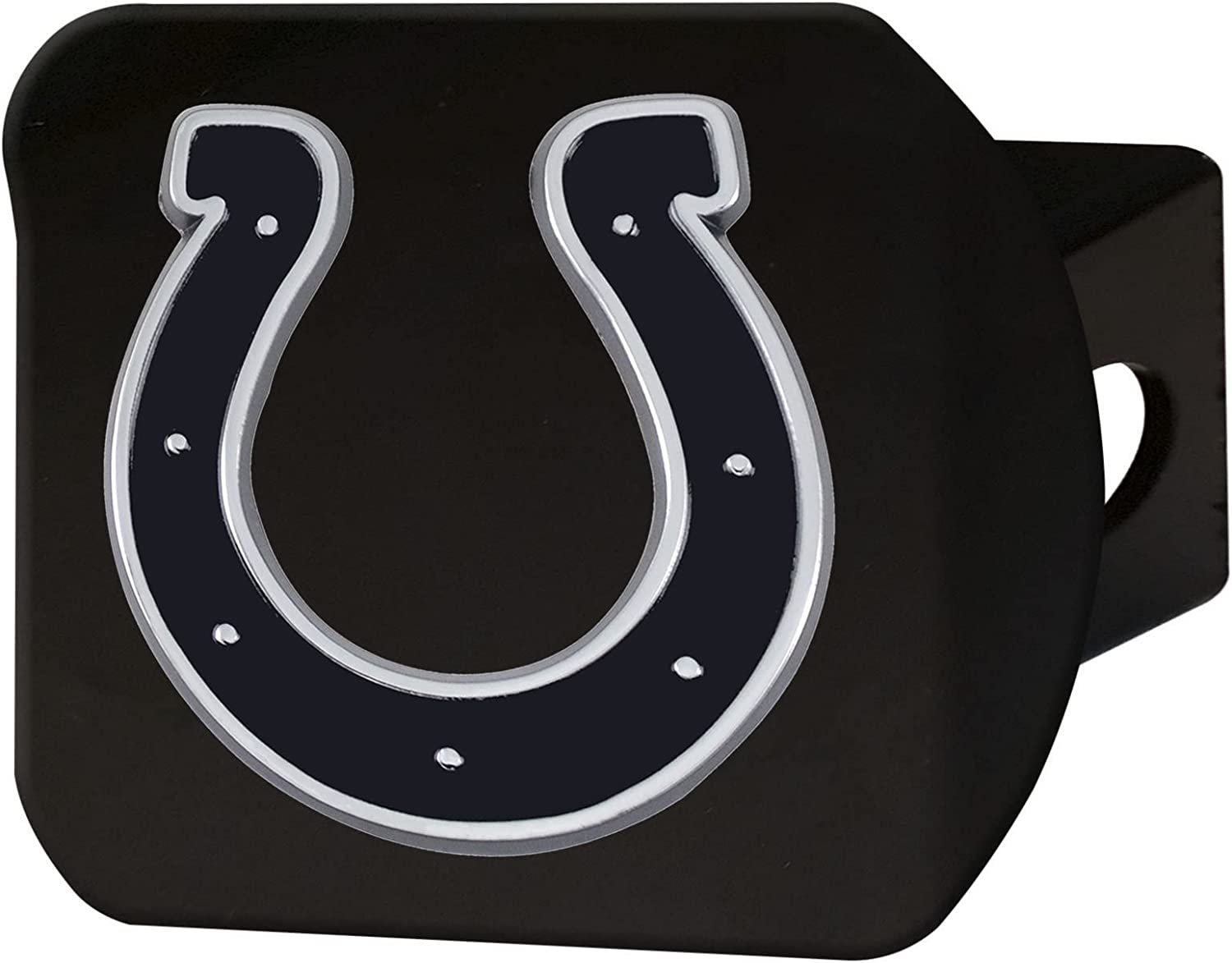 FANMATS 21536 Indianapolis Colts Black Metal Hitch Cover with Metal Chrome 3D Emblem