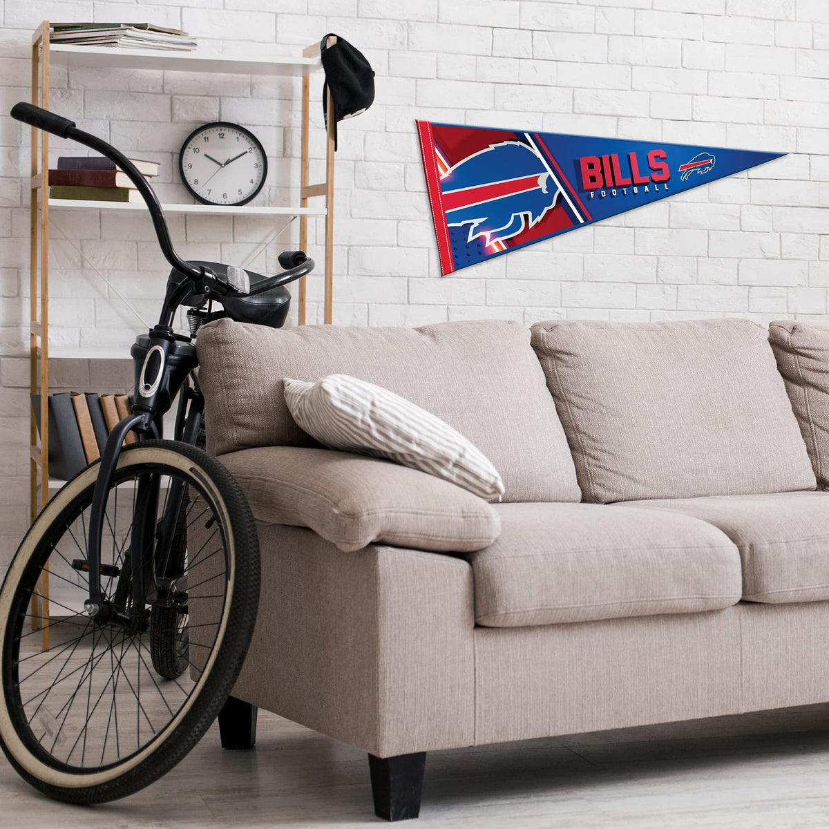 Buffalo Bills Primary 12" x 30" Felt Wall Décor Pennant - Great for Home/Bed Room/Man Cave Décor 3