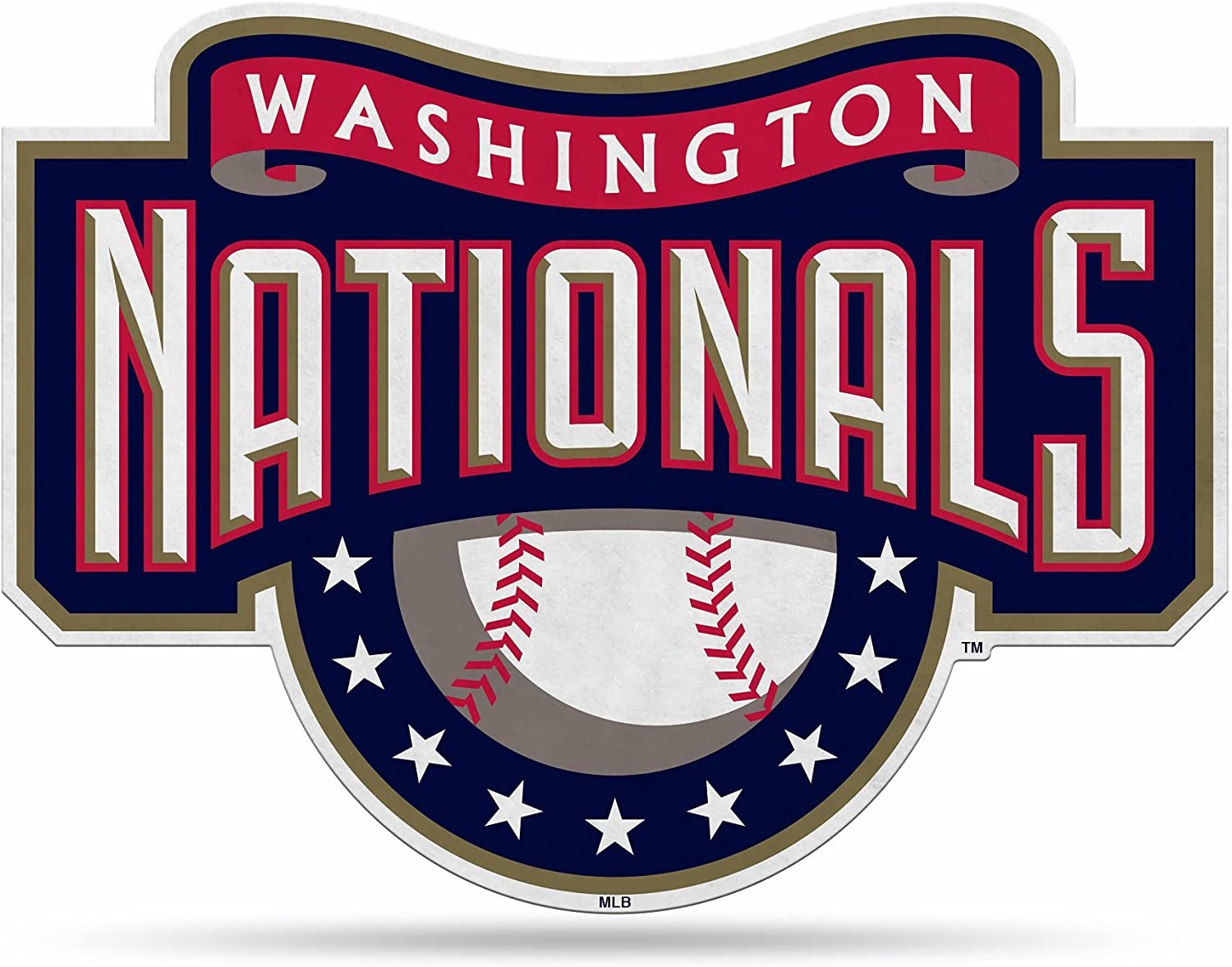 Washington Nationals Pennant Shape Cut Retro Design 1