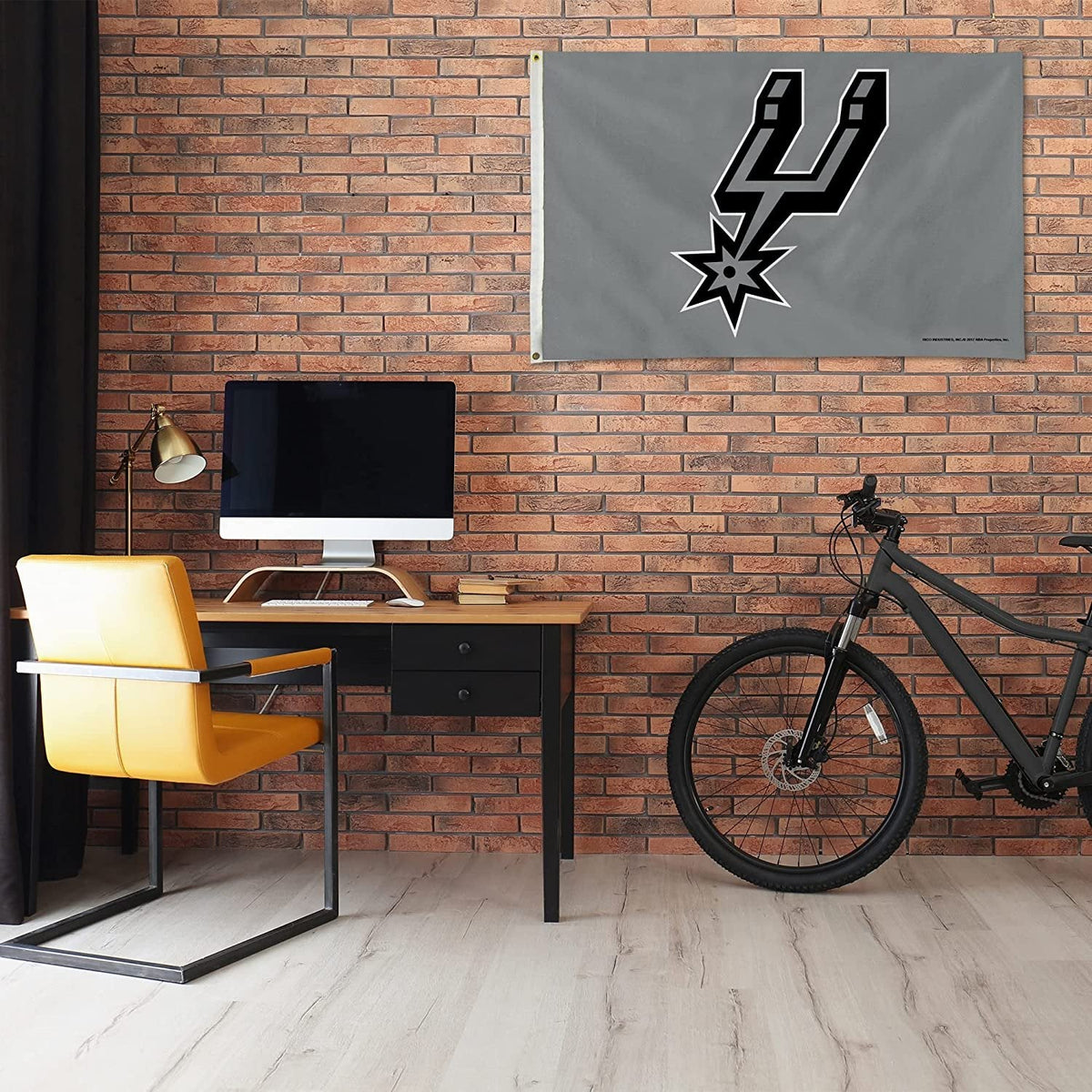 San Antonio Spurs 3' x 5' Banner Flag Single Sided Indoor or Outdoor Metal Grommets