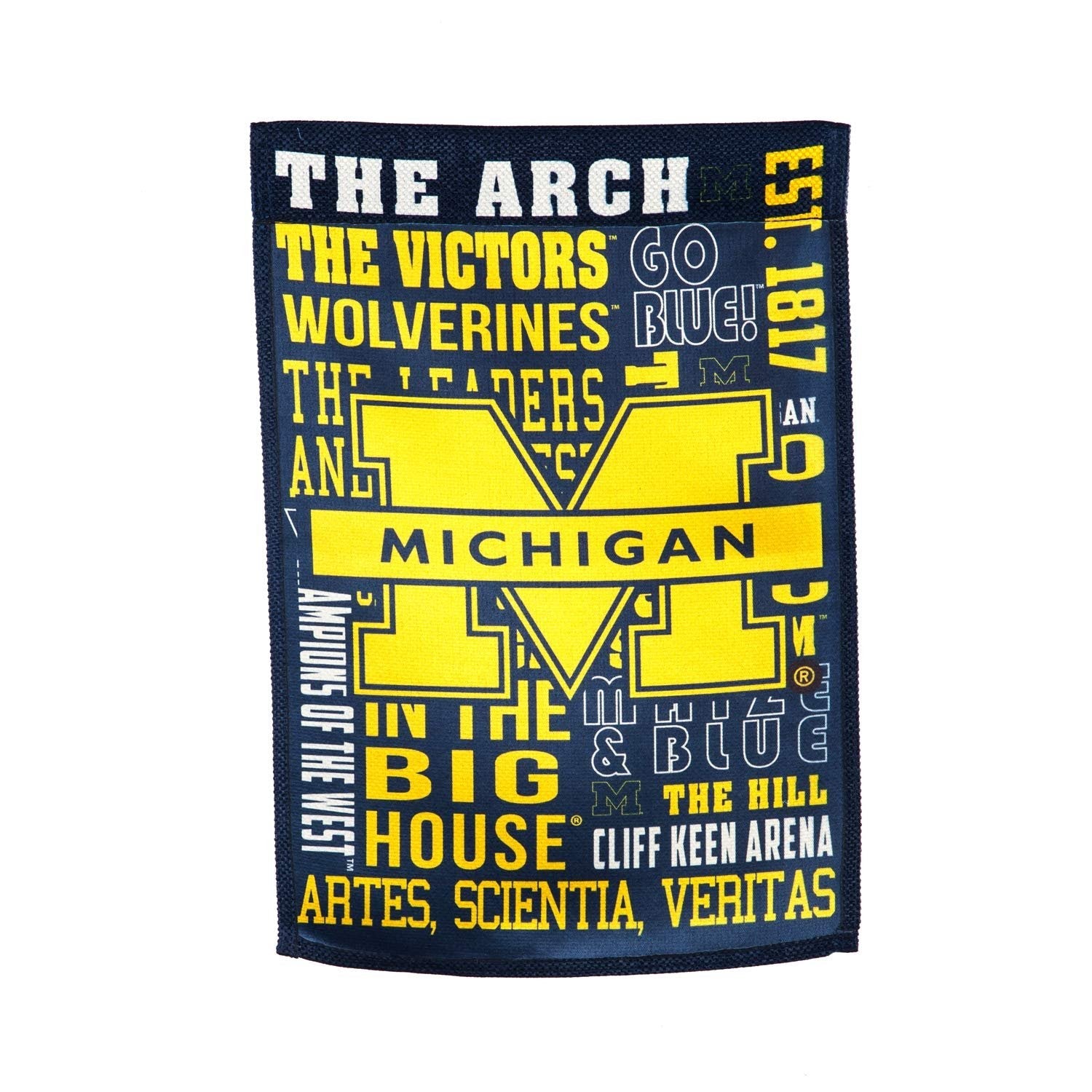 University of Michigan Wolverines Premium Double Sided Garden Flag Banner, Fan Rules Design, 13x18 Inch, Display Stand Sold Seperately, Officially Licensed 2