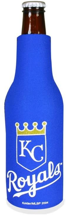 Kansas City Royals 16oz Drink Zipper Bottle Cooler Insulated Neoprene Beverage Holder, Logo Design 1