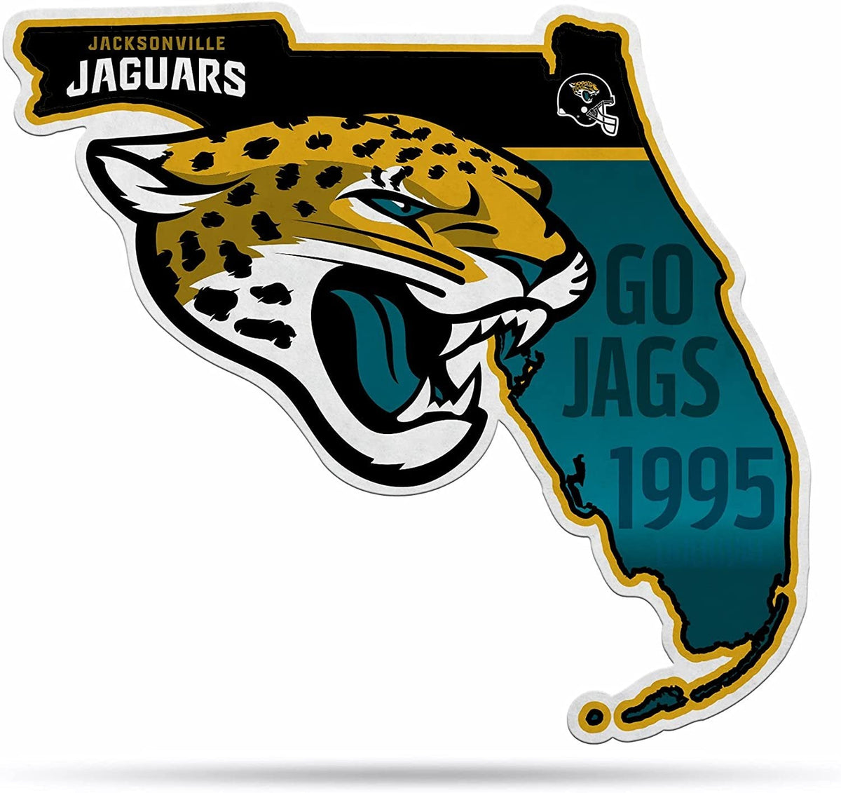 Jacksonville Jaguars Pennant State Shape 18 Inch Soft Felt 1