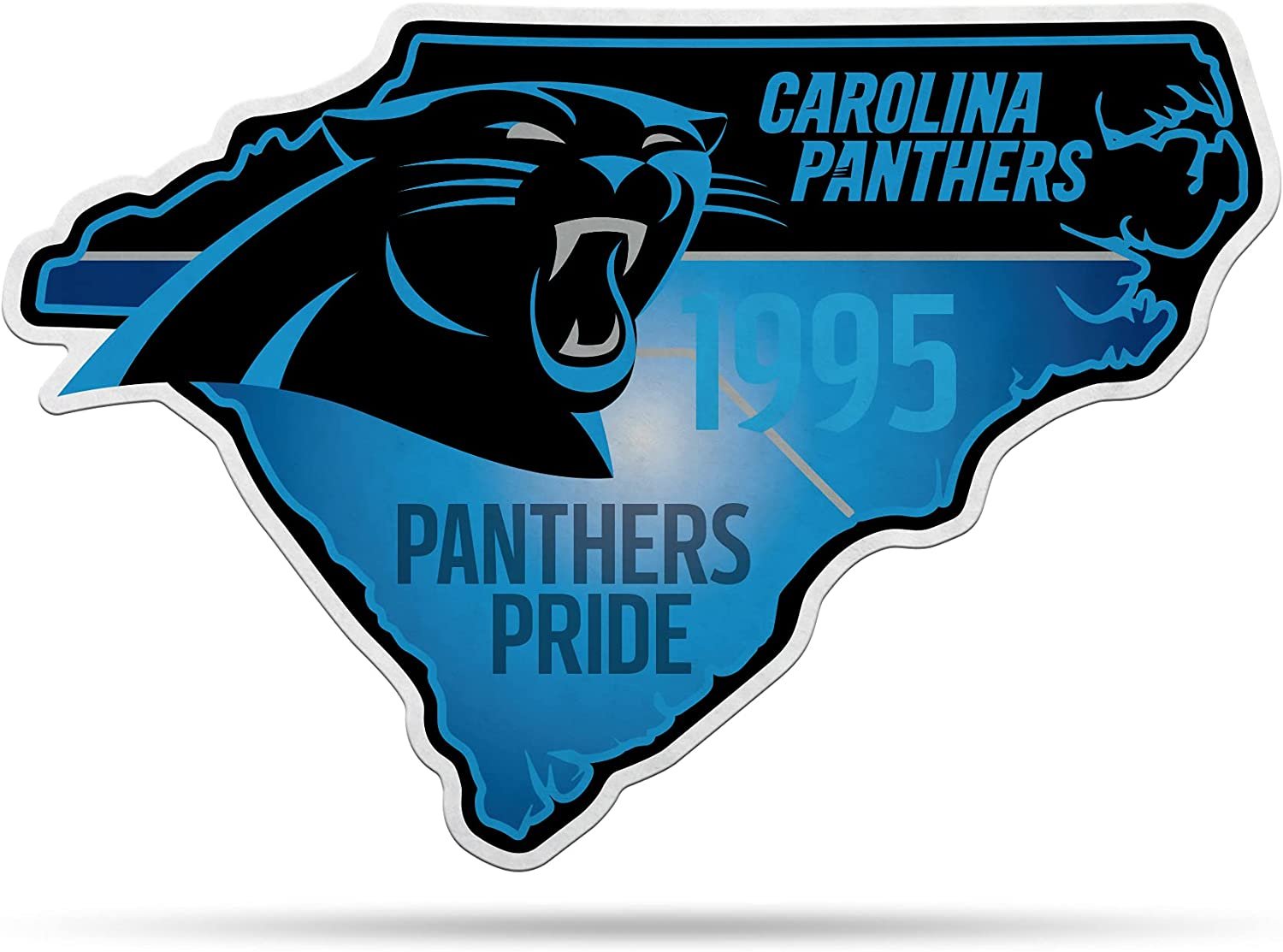 Carolina Panthers Pennant State Shape 18 Inch Soft Felt 1