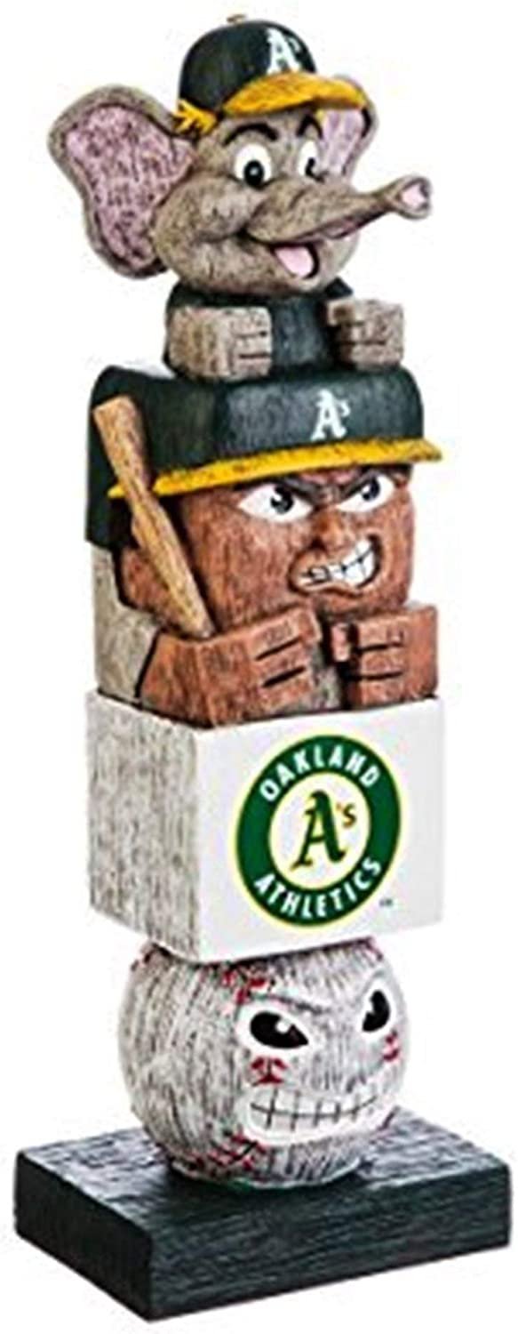 Oakland Athletics A's Tiki Totem Pole 16" Outdoor Home Garden Statue Decoration Baseball 1
