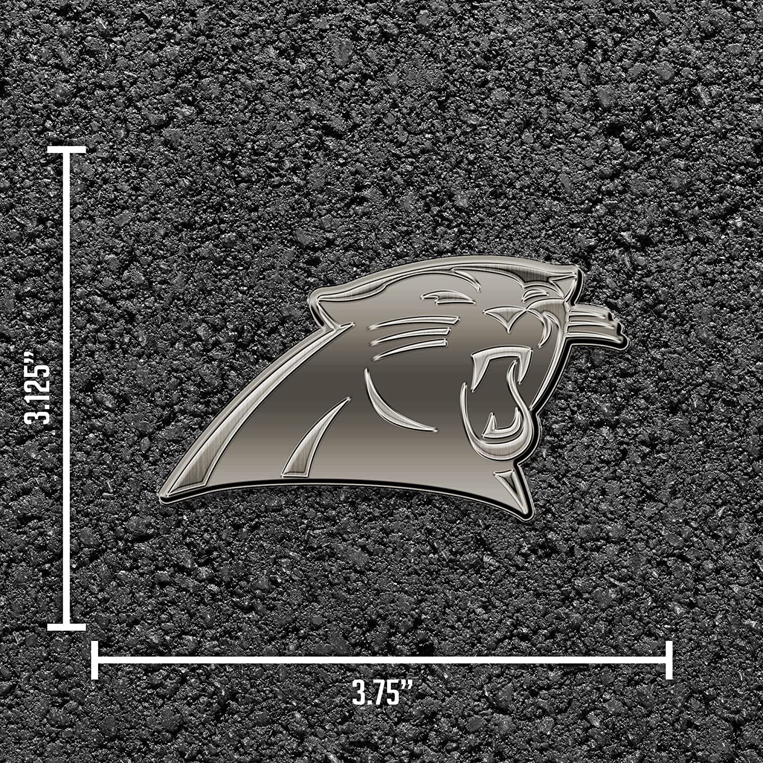 Carolina Panthers Solid Metal Auto Emblem Antique Nickel Design 5