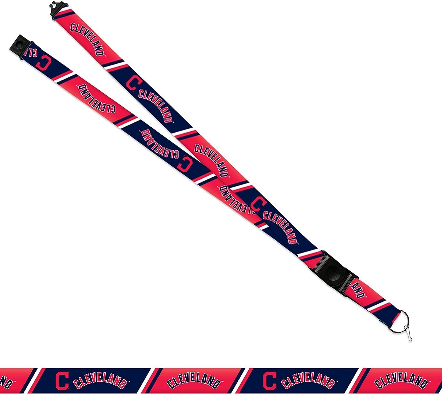 Cleveland Indians Premium Lanyard Keychain Unisex Button Clip and Breakaway, Detachable 2