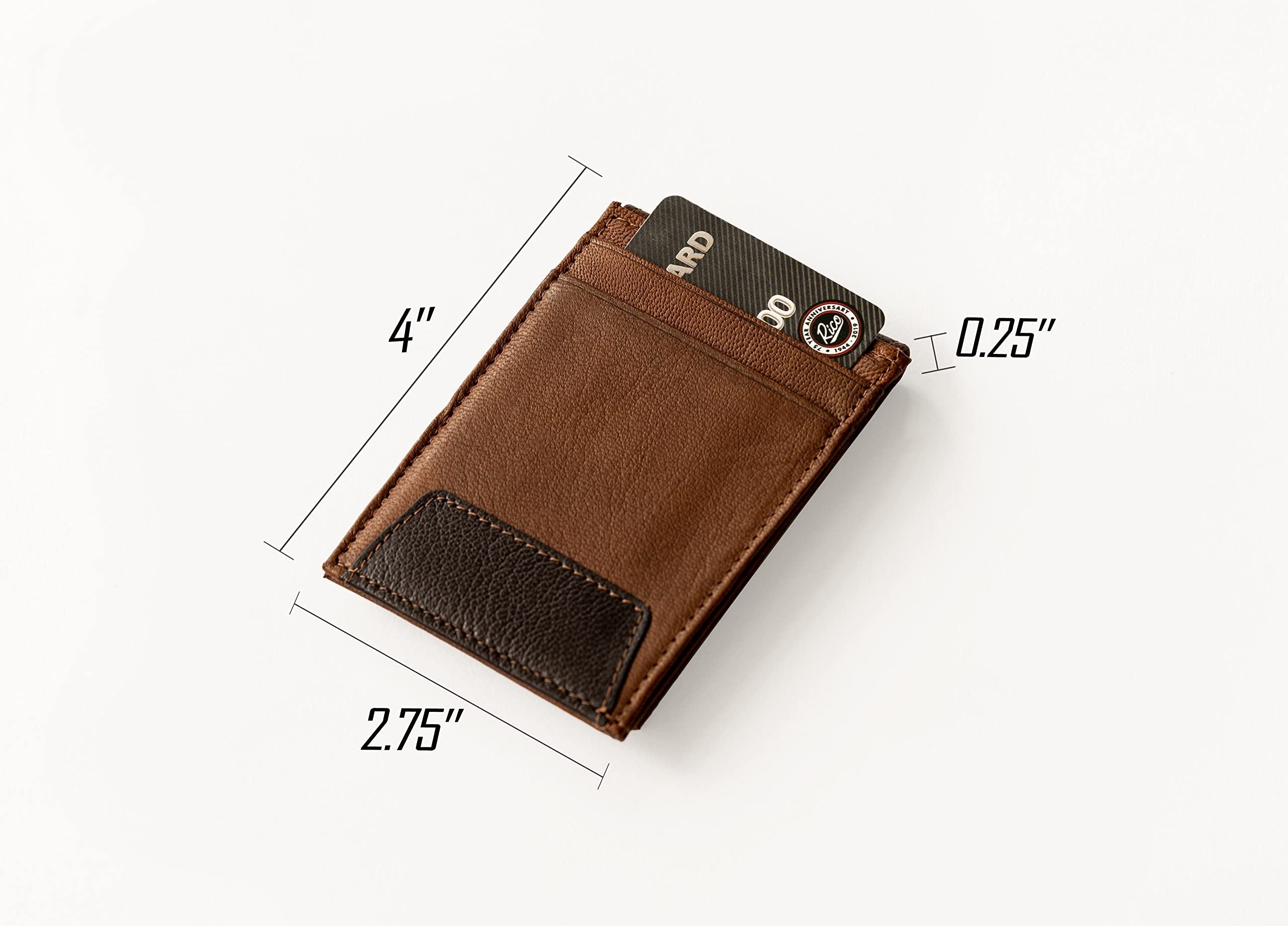 Florida Panthers Premium Black Man Made Leather Wallet, Front Pocket Magnetic Money Clip, Laser Engraved 3