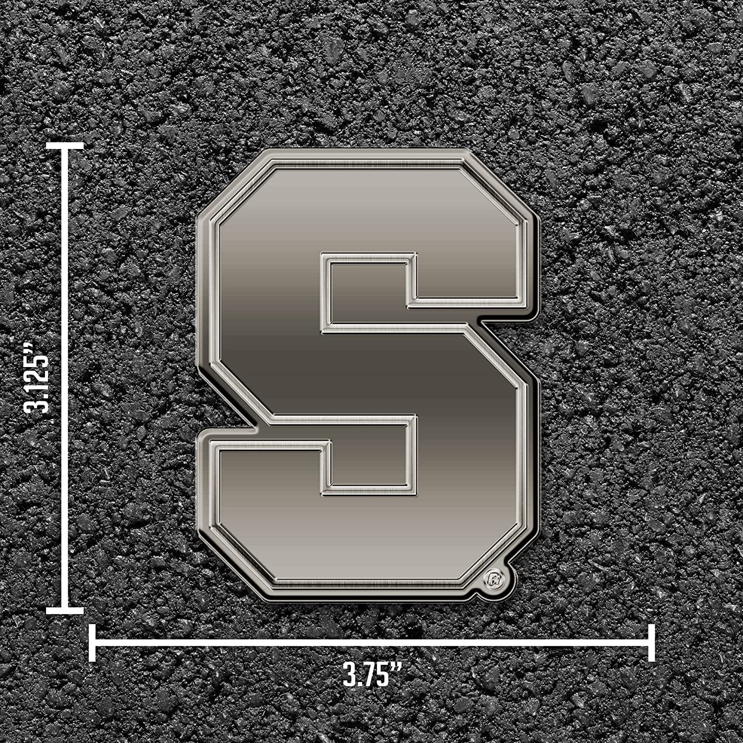 Syracuse University Orange Solid Metal Auto Emblem Antique Nickel for Car/Truck/SUV 4