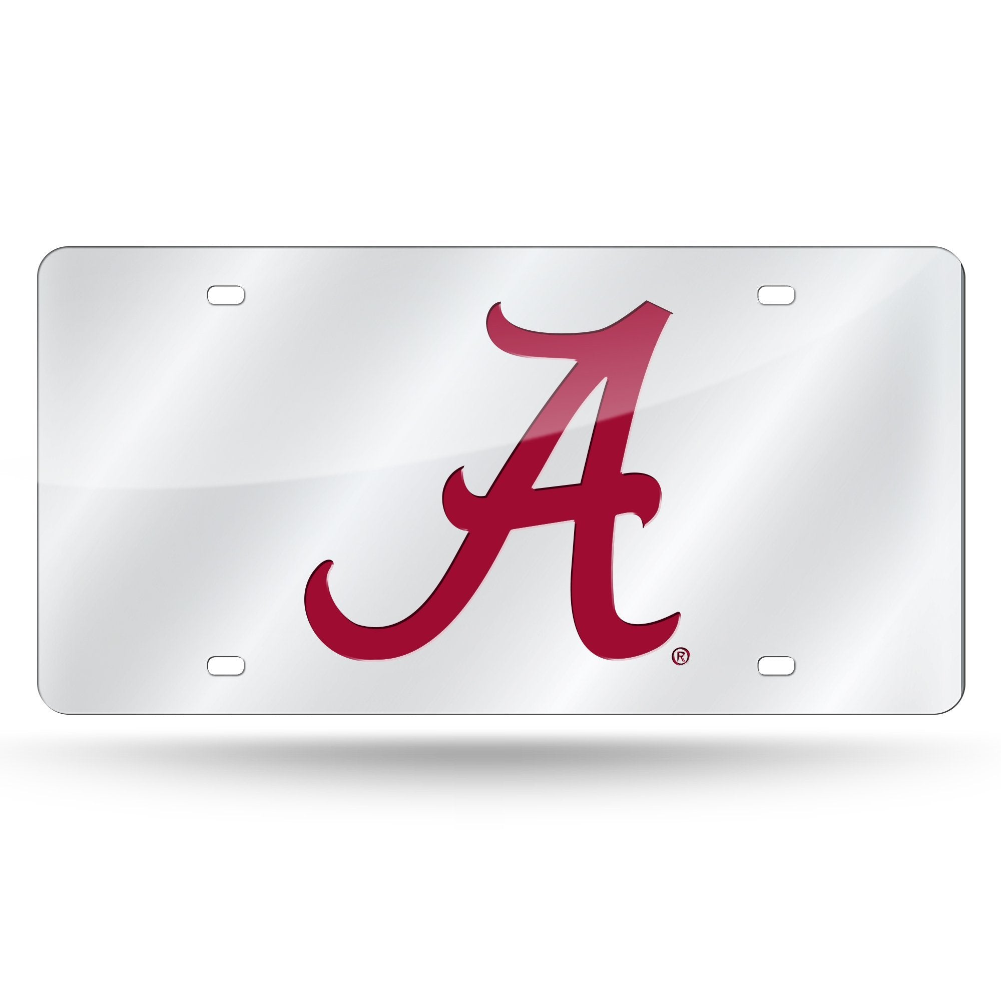 University of Alabama Crimson Tide Premium Laser Cut Tag License Plate, Mirrored Acrylic Inlaid, 12x6 Inch