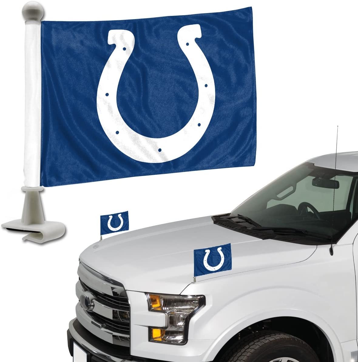 ProMark NFL Indianapolis Colts Flag Set 2-Piece Ambassador Style, Team Color, One Size 1