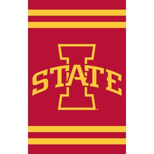 Iowa State University Cyclones Premium Double Sided Banner Flag Applique Embroidered 28x44 Inches