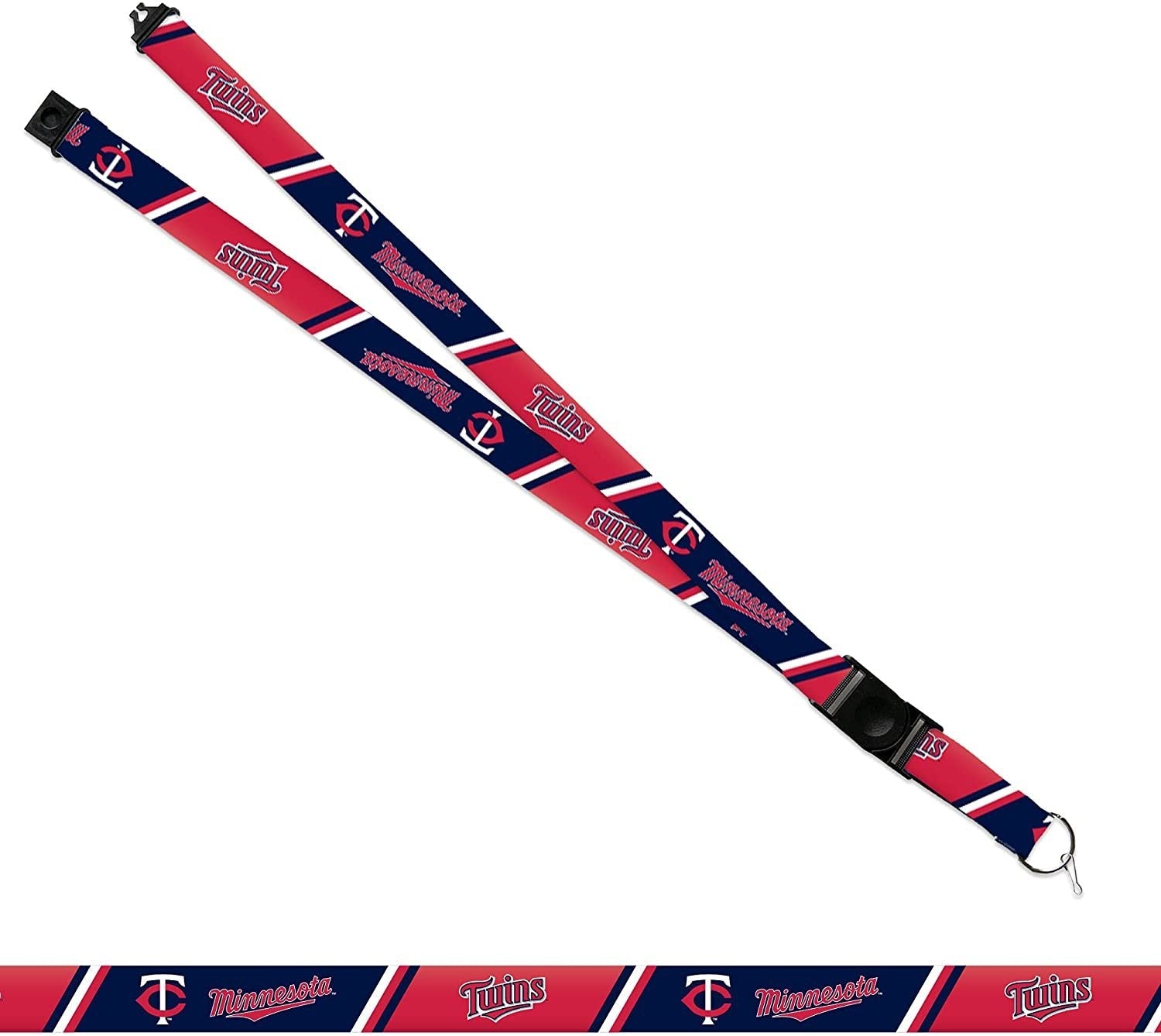 Rico Industries MLB Minnesota Twins Lanyard Unisex Button Clip and Breakaway/Detachable Premium 2