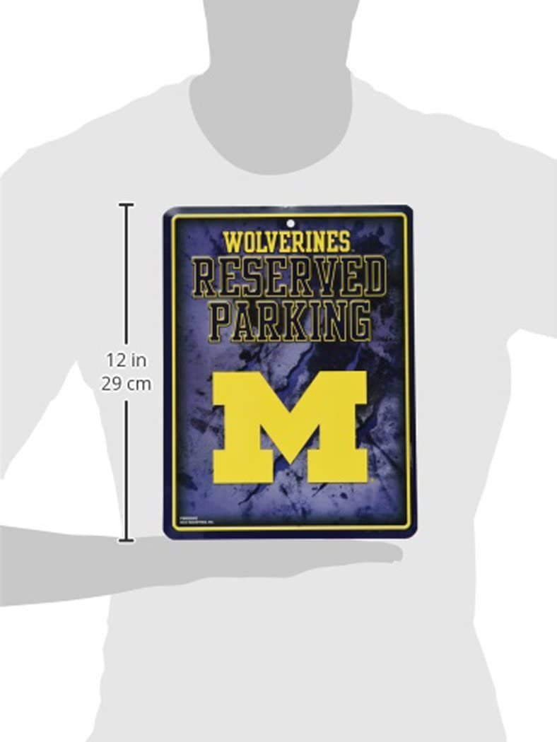 University of Michigan Wolverines Metal Parking Novelty Wall Sign 8.5 x 11 Inch 9
