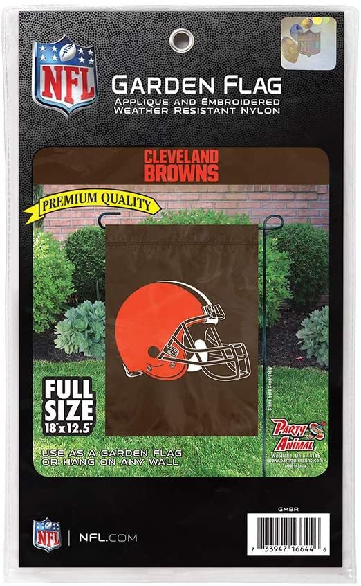 Cleveland Browns Premium Garden Flag Banner Applique Embroidered 12.5x18 Inch 4