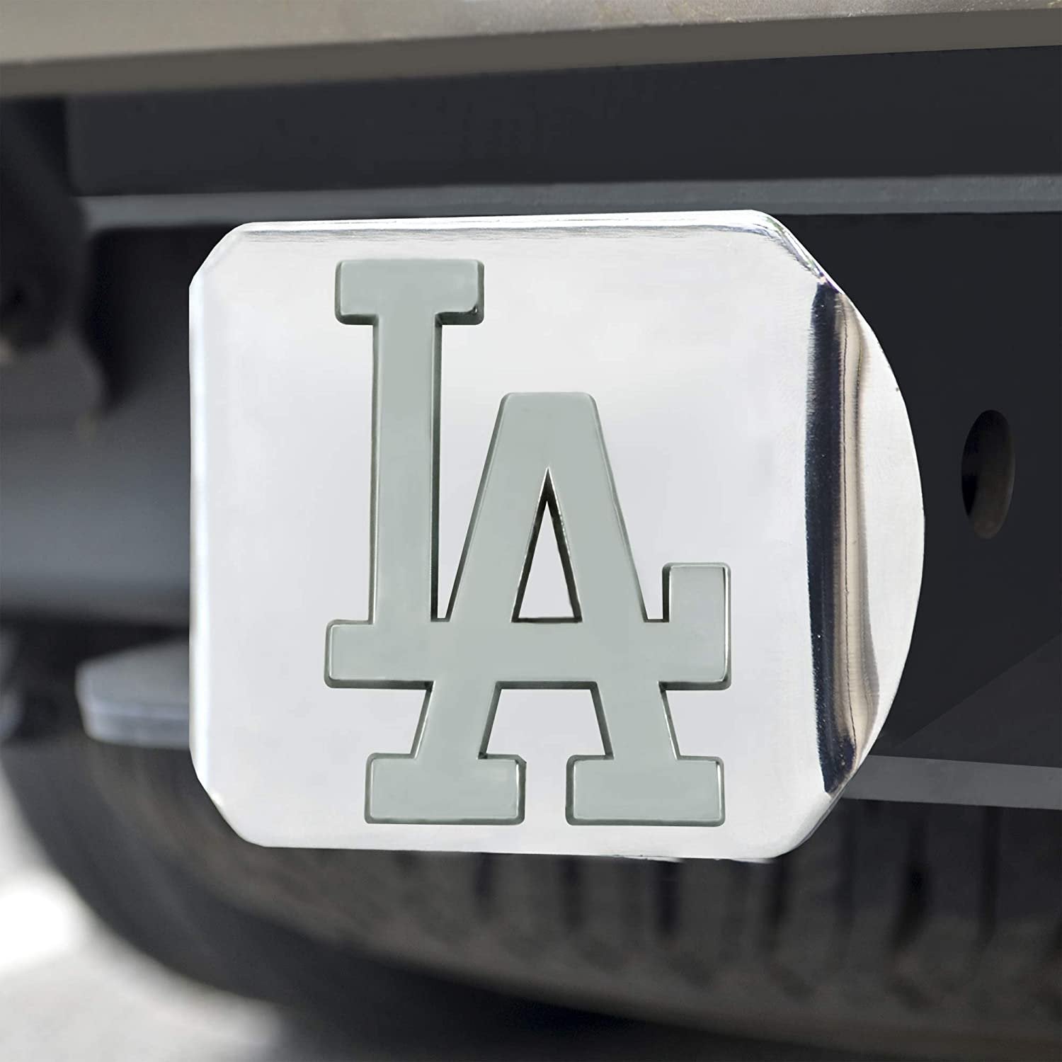 Los Angeles Dodgers Hitch Cover Solid Metal with Raised Chrome Metal Emblem 2" Square Type III