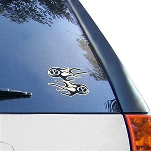 BYU Cougars 2-Pack Micro Flame Flames Auto Decal Emblem Brigham Young University