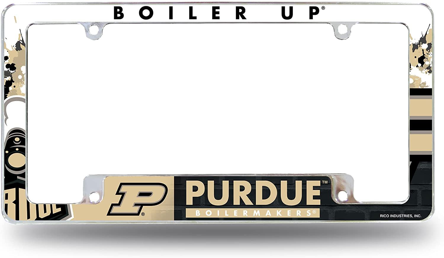Purdue Boilermakers Metal License Plate Frame Tag Cover All Over Design University 1