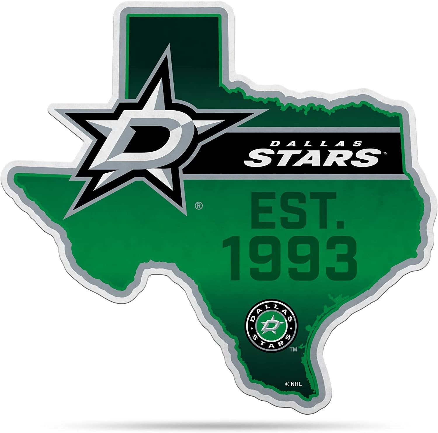 Dallas Stars Soft Felt Wall Pennant State Shape 18 Inch Easy to Hang