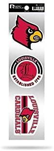 Louisville Cardinals 3 Piece Retro Spirit Decals Premium Throwback Stickers 1
