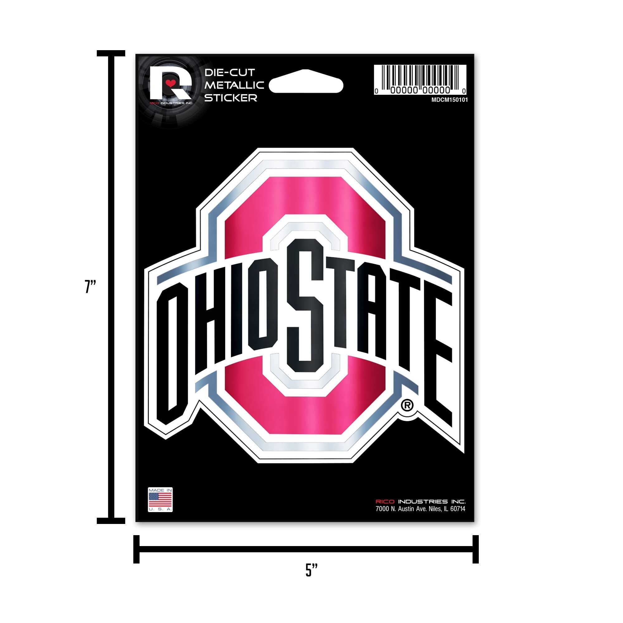 Mississippi State University Bulldogs 5 Inch Die Cut Flat Vinyl Decal Sticker Chrome Metallic Shimmer Design Adhesive Backing 7