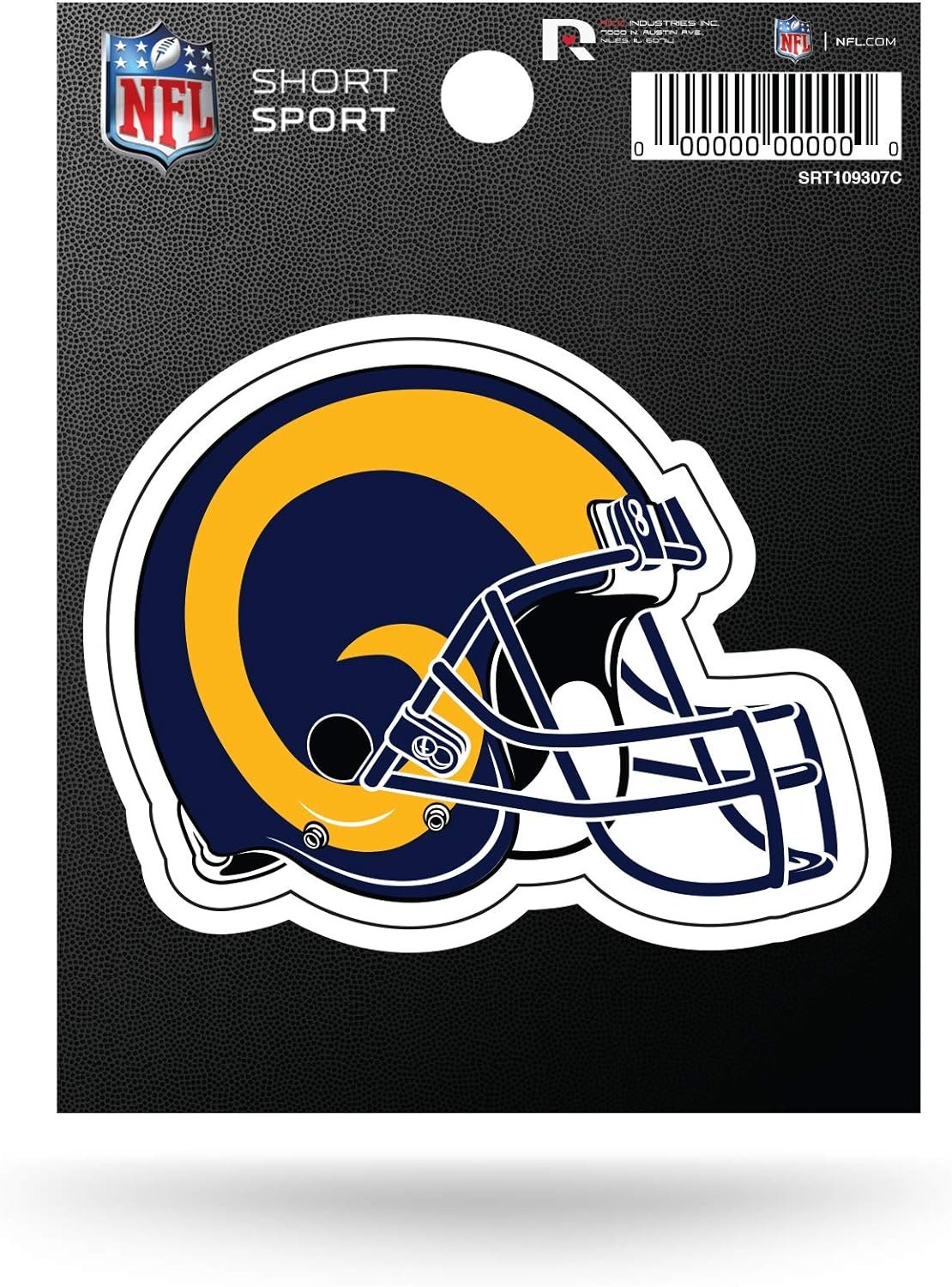 Los Angeles Rams Decal Sticker, Retro Helmet Design, Flat Vinyl, 3.5 Inch Die Cut, Full Adhesive Backing 1