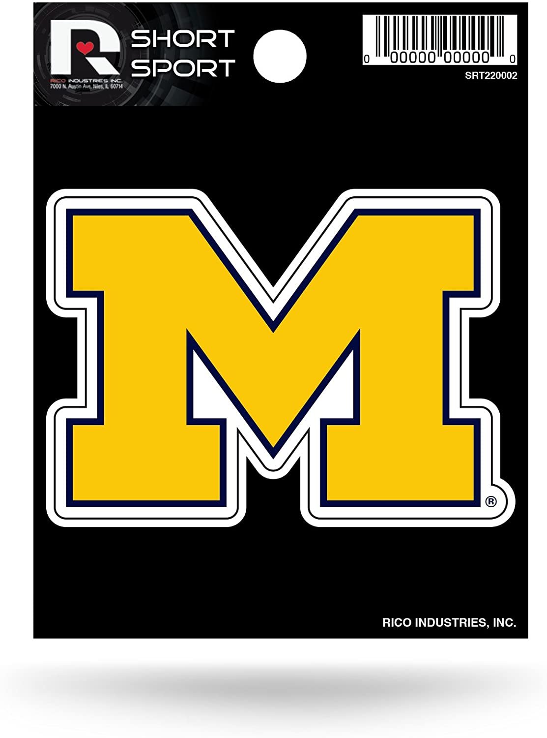 NCAA Michigan Wolverines Die Cut Team Logo Short Sport Sticker