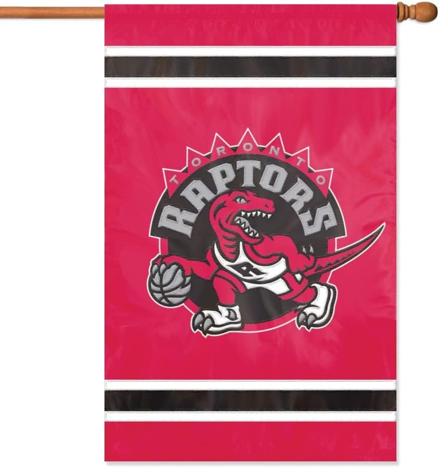 Toronto Raptors House Banner Flag Applique Embroidered Double Sided 44 x 28 1