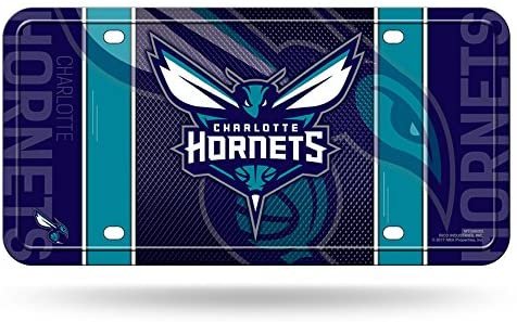 Charlotte Hornets Metal Auto Tag License Plate, Jersey Design, 6x12 Inch