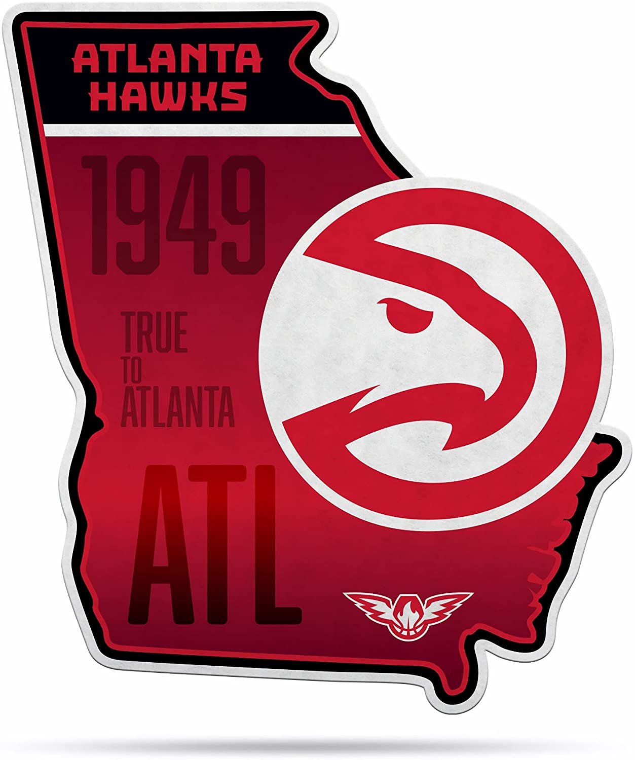 Atlanta Hawks Soft Felt Pennant, State Shape Design, 18 Inch, Easy To Hang 1