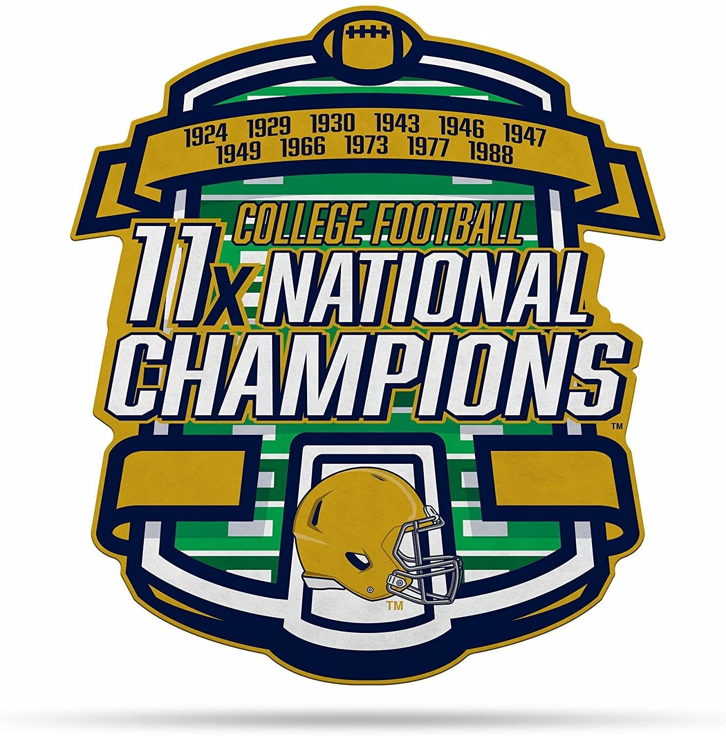 Notre Dame Irish 11X Champions Pennant 18 Inch Soft Felt University of