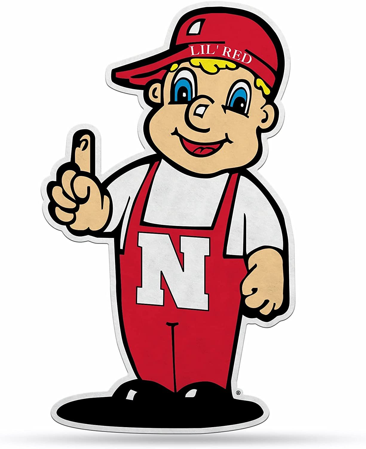 Rico Industries NCAA Nebraska Cornhuskers Shape Cut Mascot Pennant - Home, Living Room, Bedroom, Mancave Decor - Soft Felt Material - Made 1