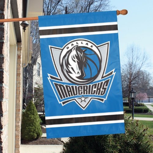 Dallas Mavericks Premium House Banner Flag, Applique Embroidered, Double Sided, 44x28 Inch