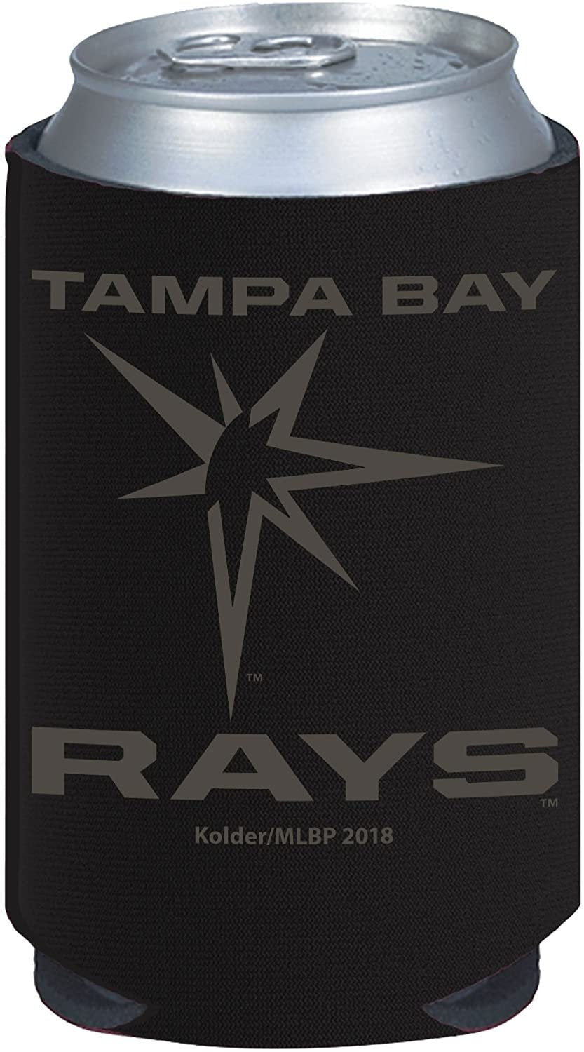 Tampa Bay Rays 2-Pack Black Tonal CAN Beverage Insulator Neoprene Holder Cooler Baseball 1