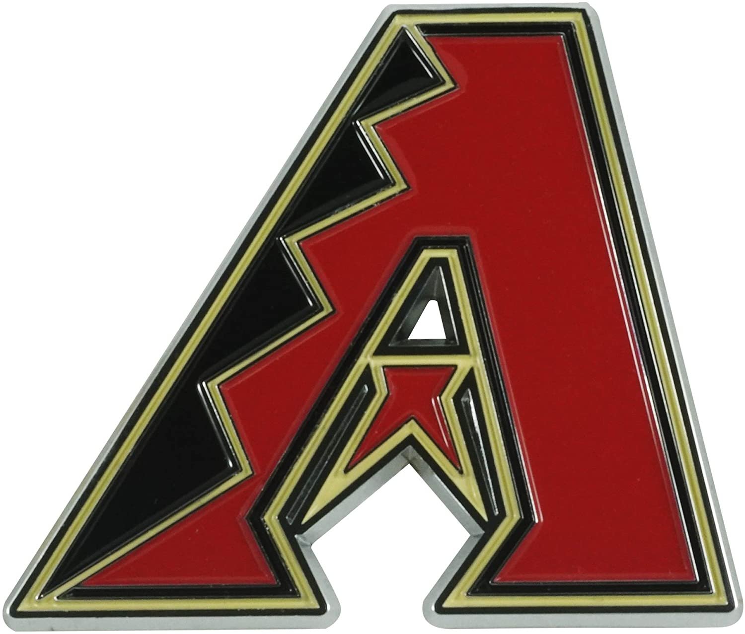 Arizona Diamondbacks Solid Metal Color Auto Emblem Raised Decal Adhesive Tape Backing 1