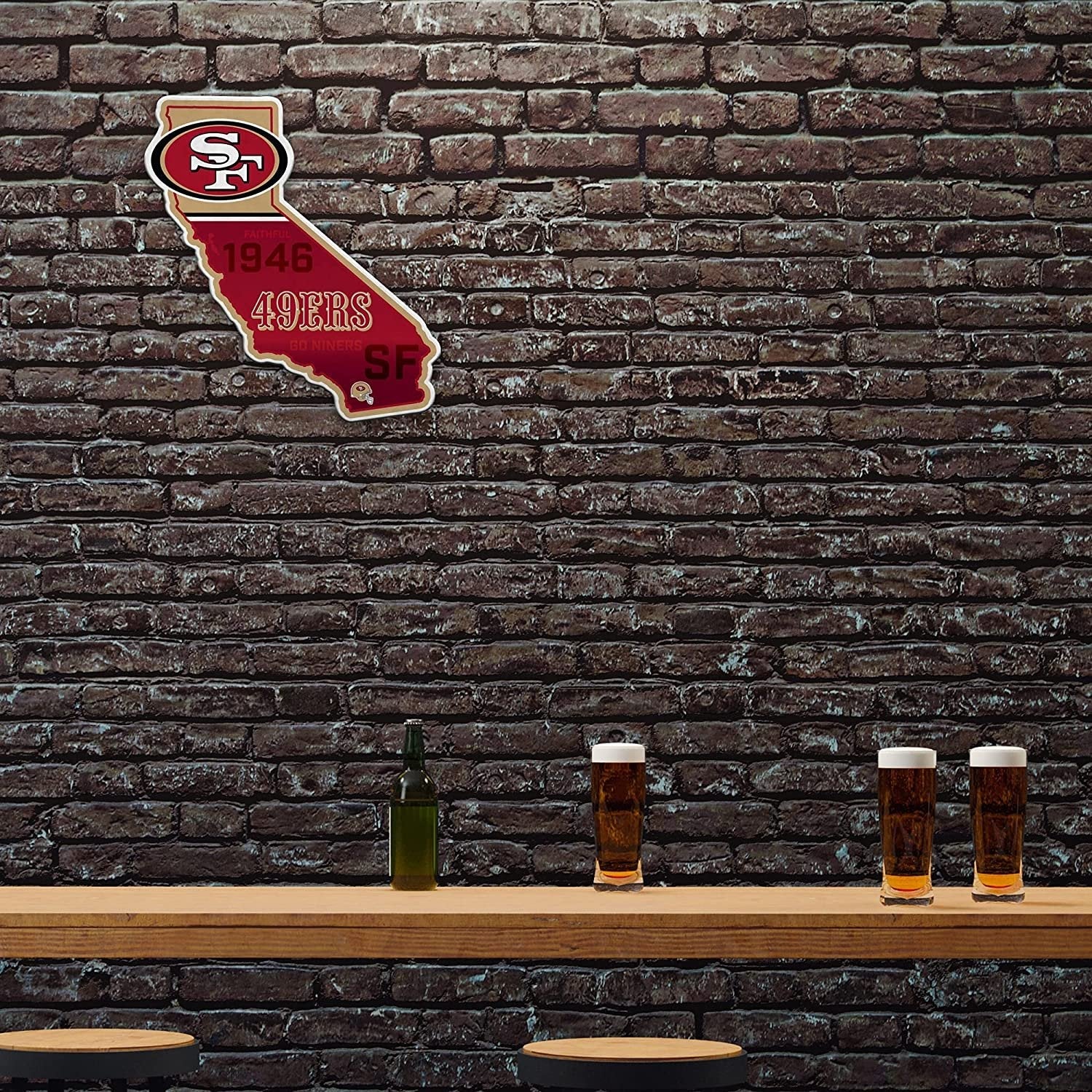 San Francisco 49ers Pennant State Shape 18 Inch Soft Felt