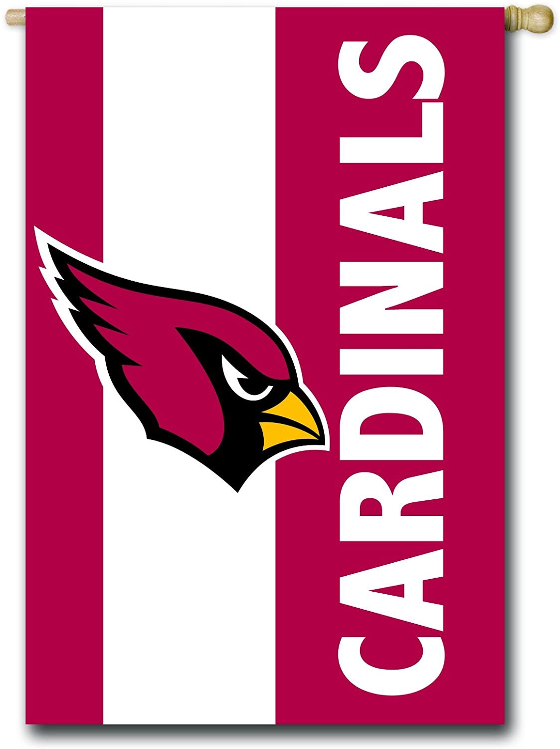 Arizona Cardinals Premium Double Sided Banner House Flag, Embellished Applique, 28x44 Inch 1