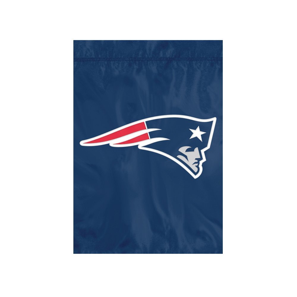 New England Patriots Premium Garden Flag Banner, 12.5x18 Inch, Embroidered Applique, Nylon