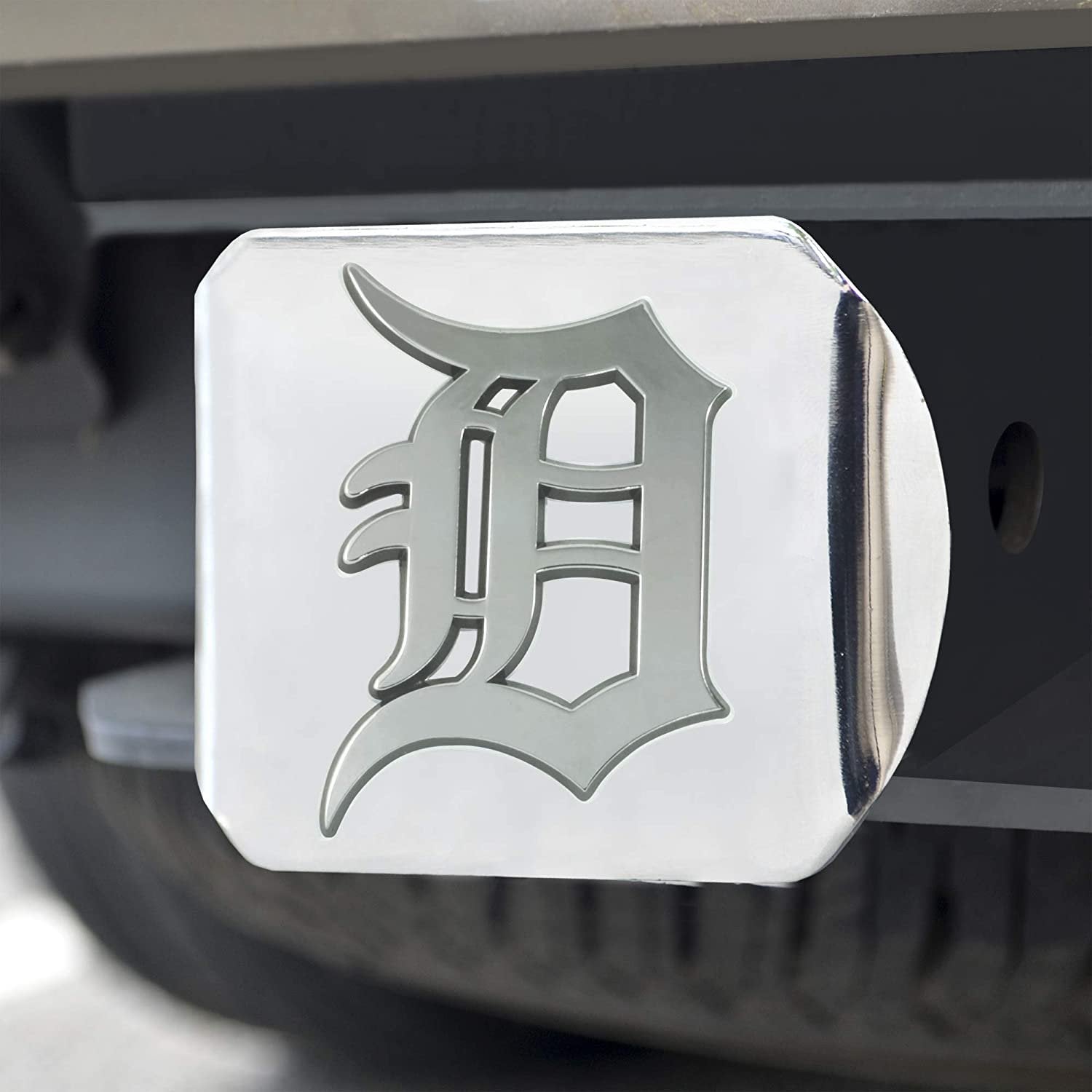 Detroit Tigers Hitch Cover Solid Metal with Raised Chrome Metal Emblem 2" Square Type III 2